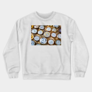 Antique Pocket Watches Still life Crewneck Sweatshirt